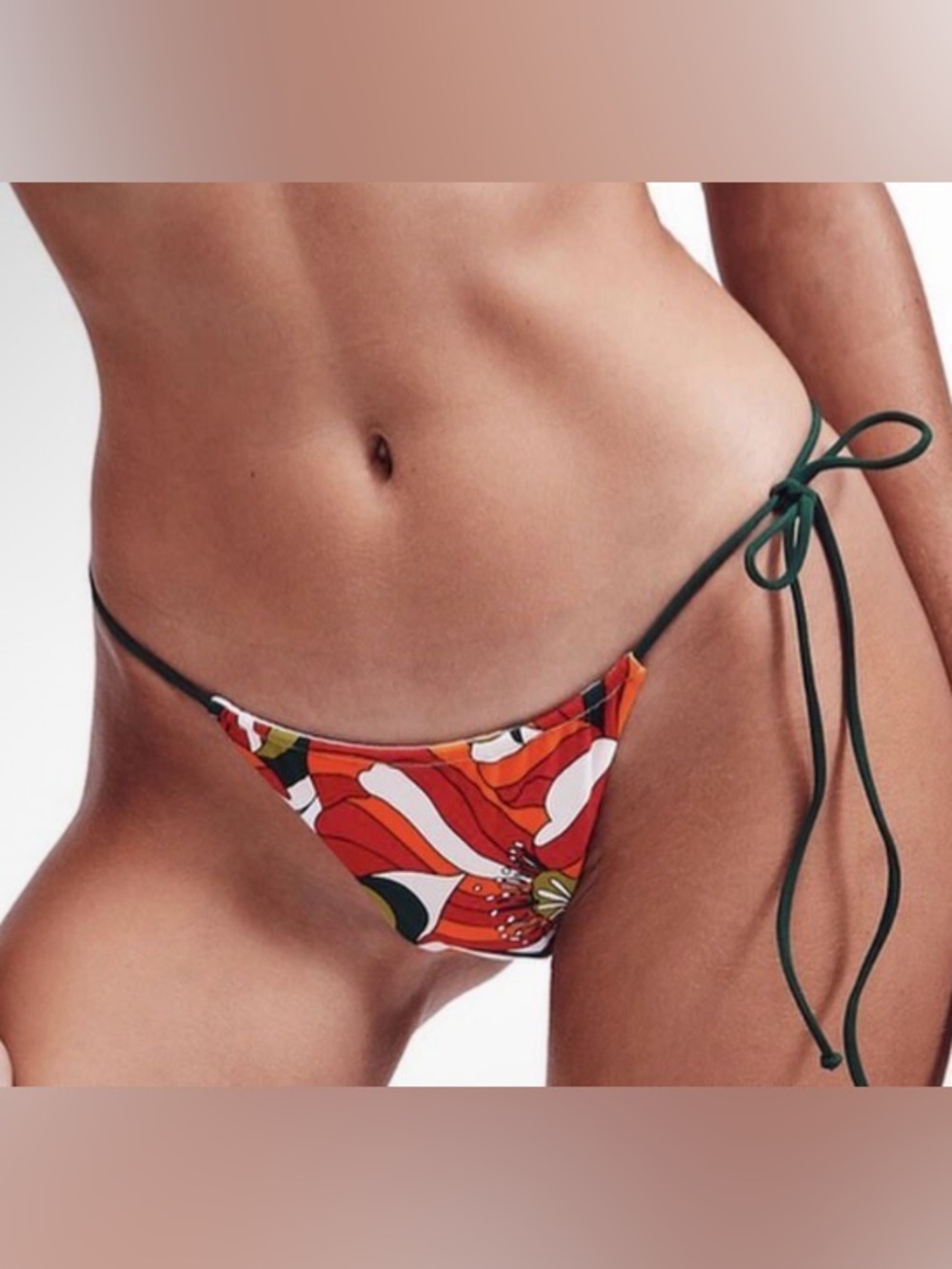 Devon Windsor Floral Reign Bikini Bottom - NWT - Size M Floral Tie-Side